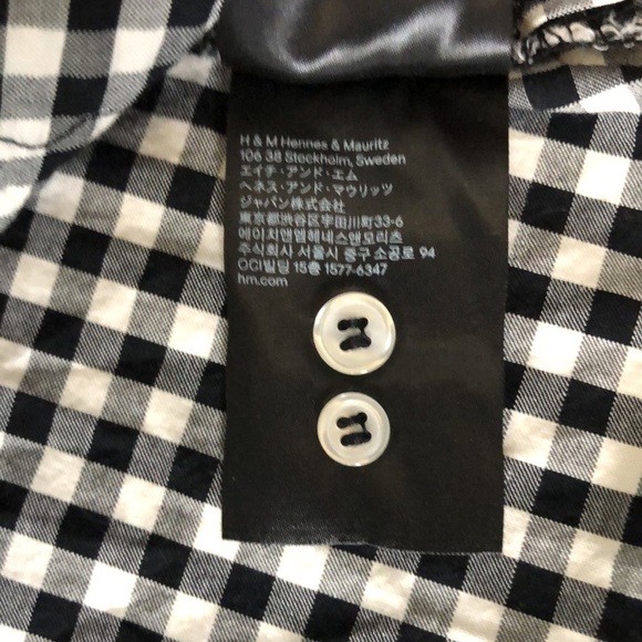 H&M Long sleeve checked cotton shirt with embroidered Size 4 - Picture 11 of 12